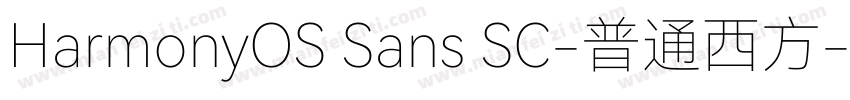 HarmonyOS Sans SC-普通西方字体转换
